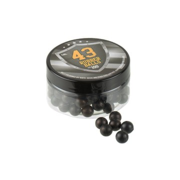100 RSB Rubber .43 cal Reballs Zwart