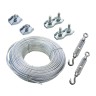 STRATX Staalkabelset voor Paintball net 4x100 meter