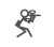 Paintball embleem Stickman Chrome