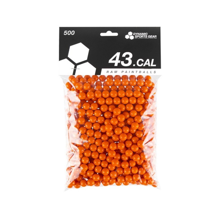 Dynamic Sports Gear RAM Paintballs cal.43 500 stuks Oranje
