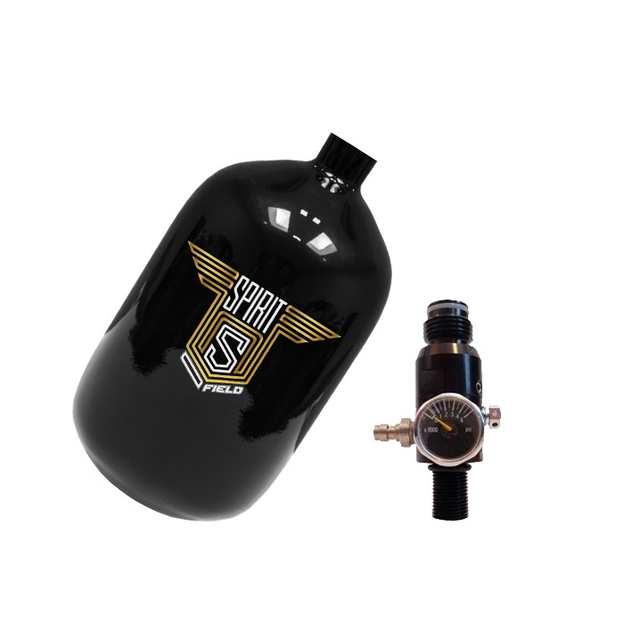 Field Carbon Fles 1,1L Paintball Fles 300 bar staand