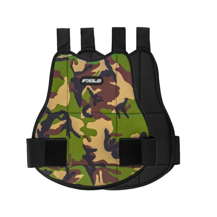 FieldPB Borstbescherming Reversible Woodland Camo/Zwart