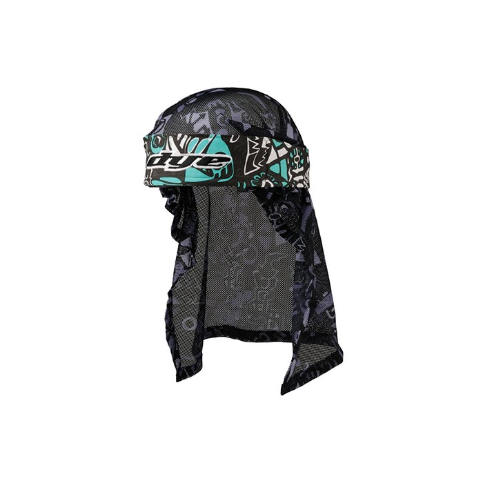 DYE headwrap Eskimo Teal/Grijs/Zwart