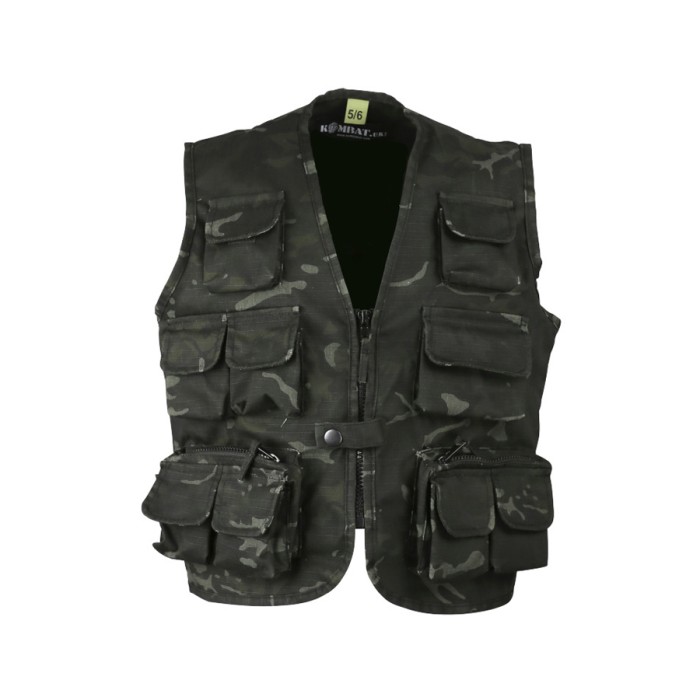 Kids Tactical Vest - Multicam Zwart