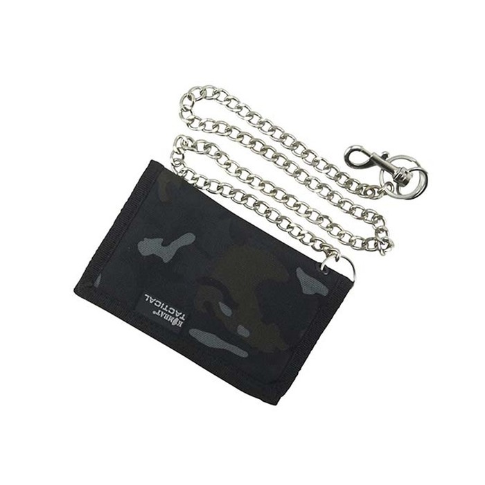 Portemonnee Multicam Zwart met Ketting