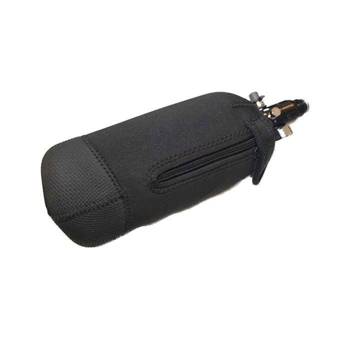 Fles beschermhoes Rubber 0,8L zwart