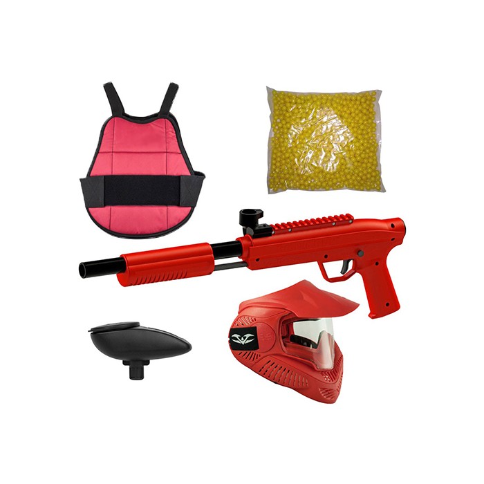 Valken Gotcha rood set compleet