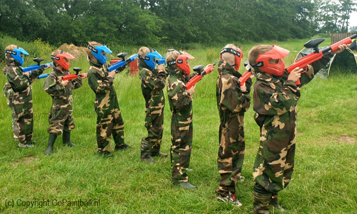 Kinderpaintball sets huren op locatie doe je bij GoPaintball - Wij hebben de beste kinderpaintball verhuur materialen tegen een zeer scherpe prijs!