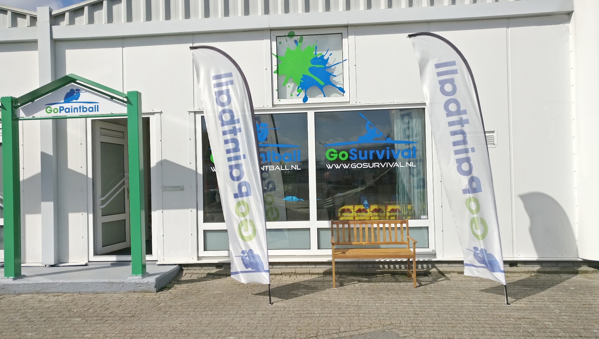 GoPaintball Shop winkel voorkant showroom