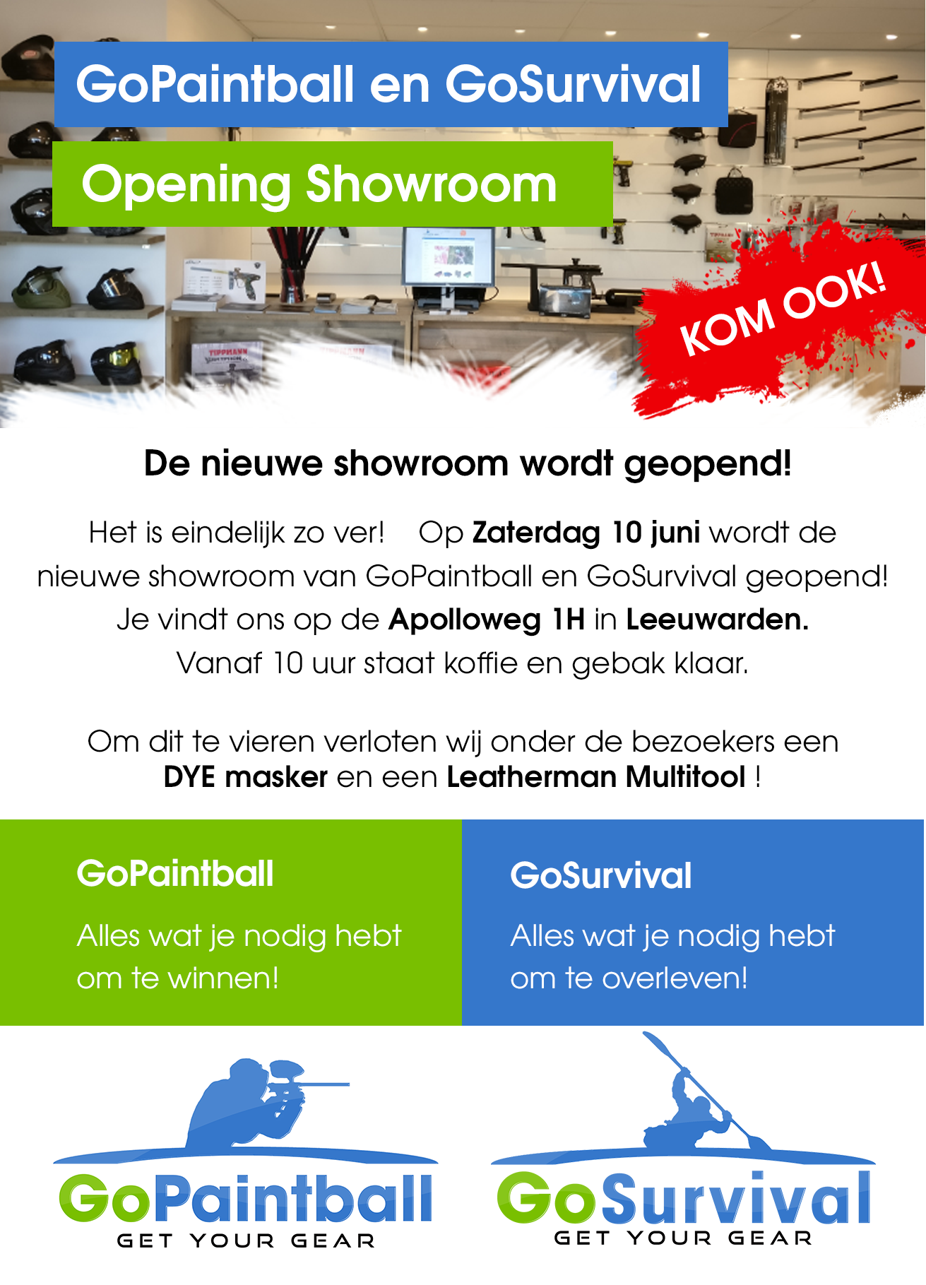 Opening GoPaintball Showroom