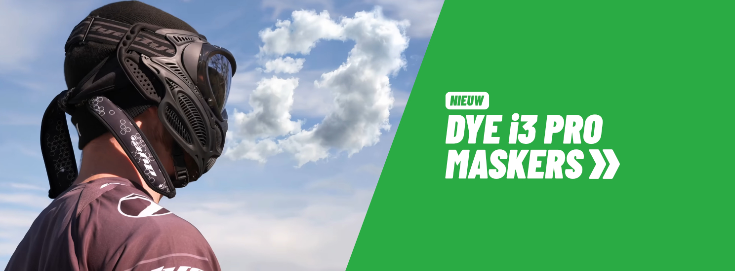 Bekijk de nieuwe DYE i3 Pro paintballmaskers