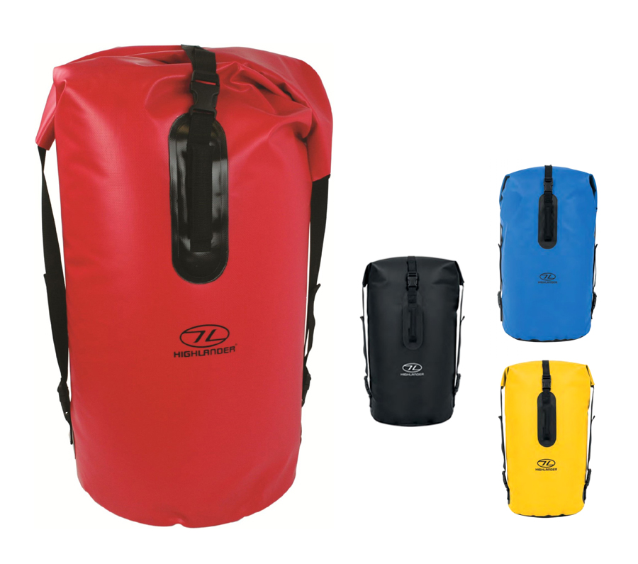 Bloeien veteraan spannend Highlander Troon Drybag Duffle/Backpack/Rugzak 70L PVC - GoPaintball Shop |  Get Your Gear!